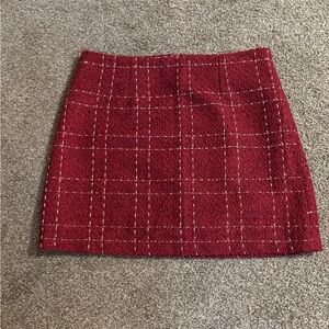 Forever 21 Red Checkered Mini Skirt